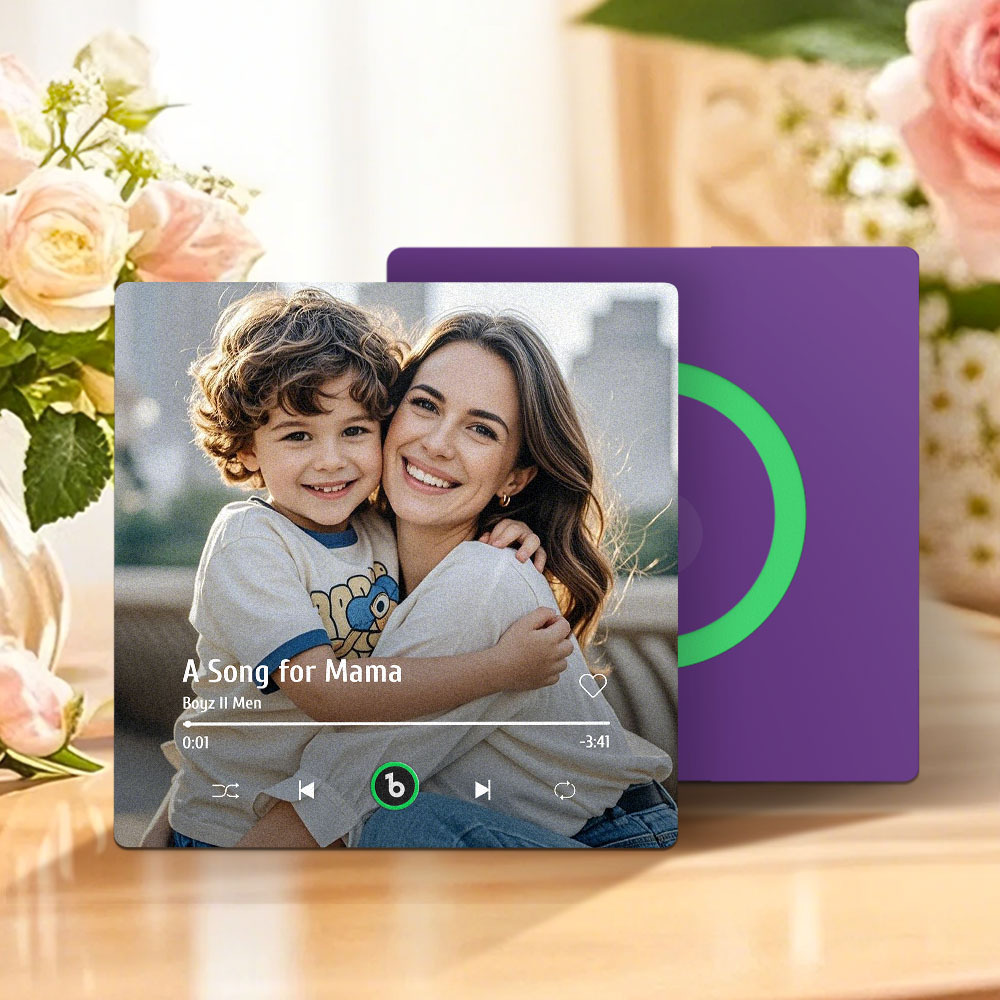 母親節禮物 音樂冰箱貼 全新4.0升級版 音樂牆貼照片貼紙 無需手機即可播放音樂 多種款式 送給媽媽的禮物 - PhotoMoonLampTW