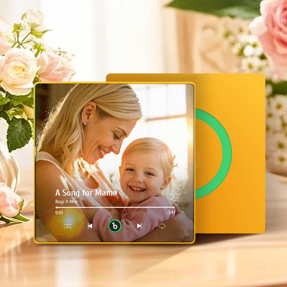 母親節禮物 音樂冰箱貼 全新4.0升級版 音樂牆貼照片貼紙 無需手機即可播放音樂 多種款式 送給媽媽的禮物 - PhotoMoonLampTW