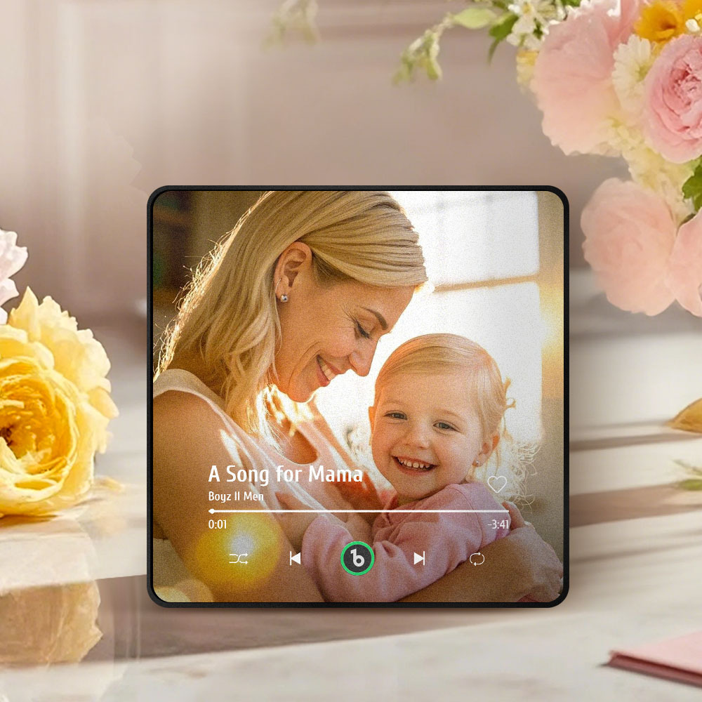 母親節禮物 音樂冰箱貼 全新4.0升級版 音樂牆貼照片貼紙 無需手機即可播放音樂 多種款式 送給媽媽的禮物 - PhotoMoonLampTW