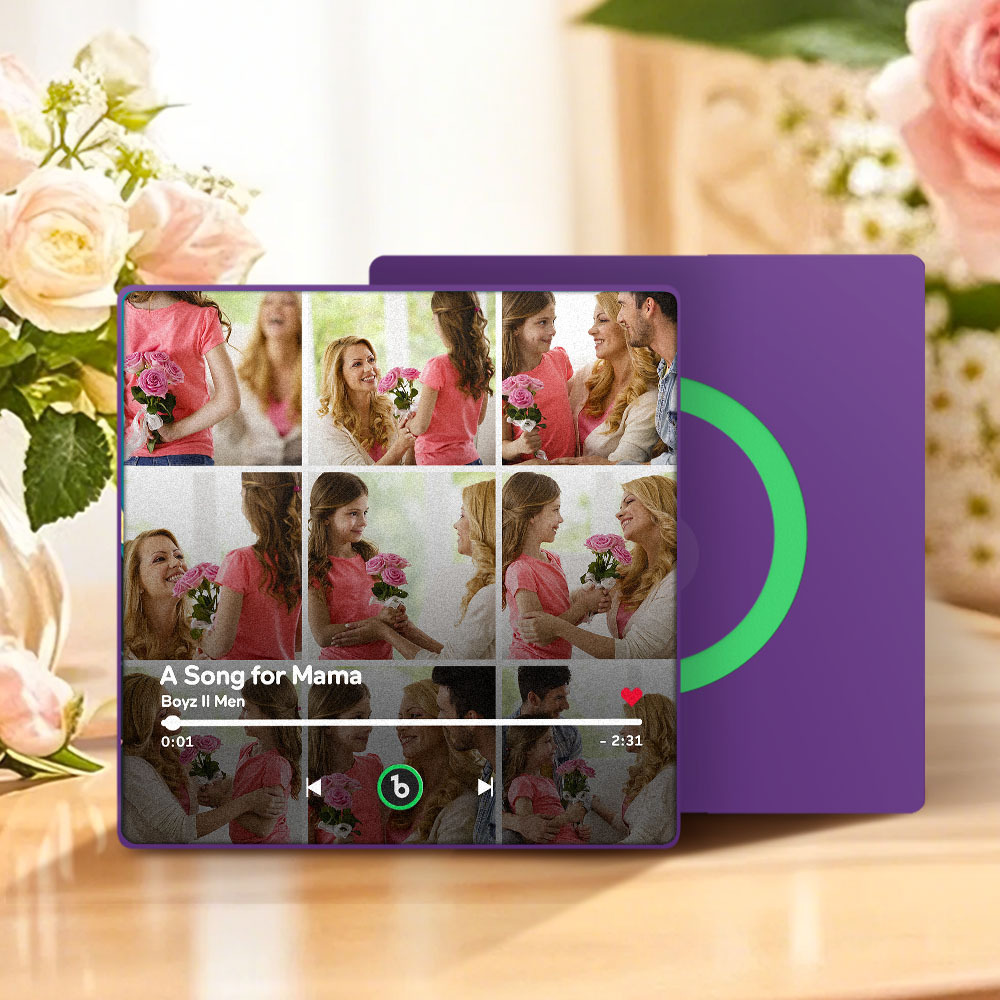 母親節禮物 音樂冰箱貼 全新4.0升級版 音樂牆貼照片貼紙 無需手機即可播放音樂 多種款式 送給媽媽的禮物 - PhotoMoonLampTW