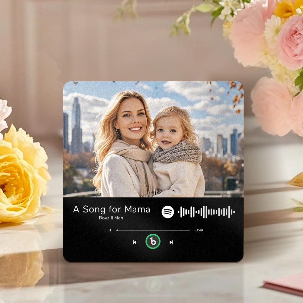 母親節禮物 音樂冰箱貼 全新4.0升級版 音樂牆貼照片貼紙 無需手機即可播放音樂 多種款式 送給媽媽的禮物 - PhotoMoonLampTW