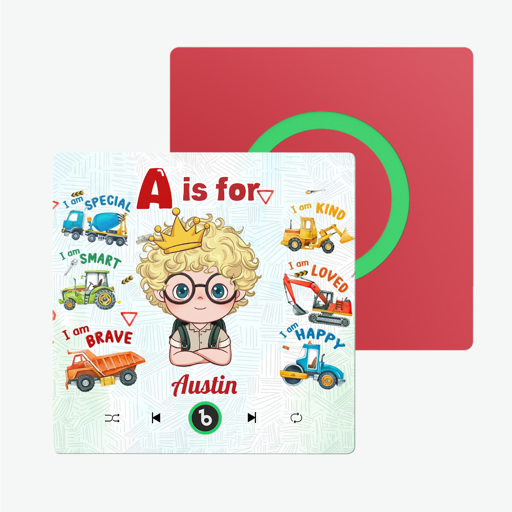 生日禮物 彩色專輯冰箱貼 音樂牆貼 照片貼紙 客製化肖像冰箱貼禮物 - PhotoMoonLampTW