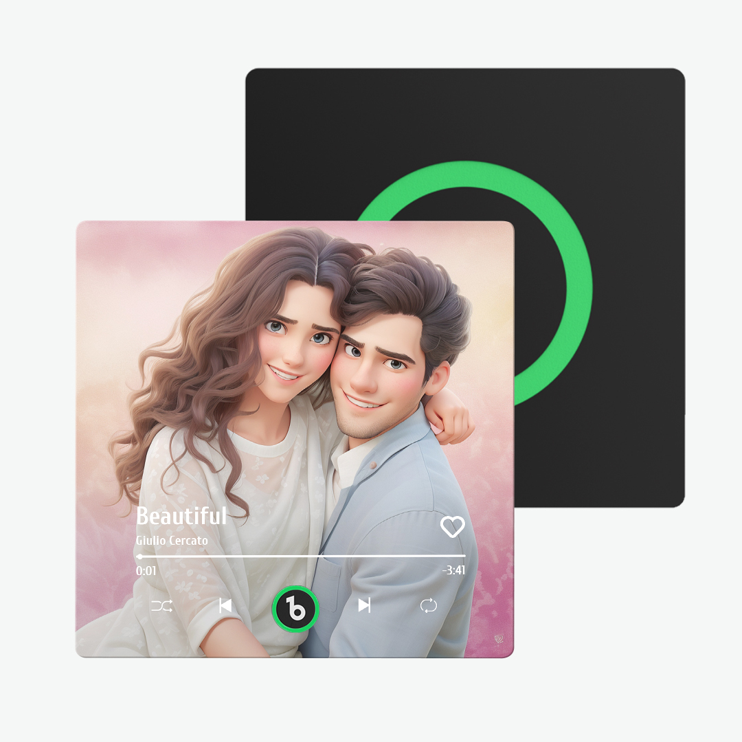 客製化卡通情侶冰箱貼貼紙 送給她的禮物 - PhotoMoonLampTW