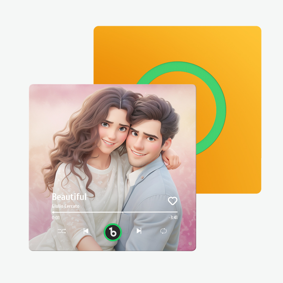 客製化卡通情侶冰箱貼貼紙 送給她的禮物 - PhotoMoonLampTW