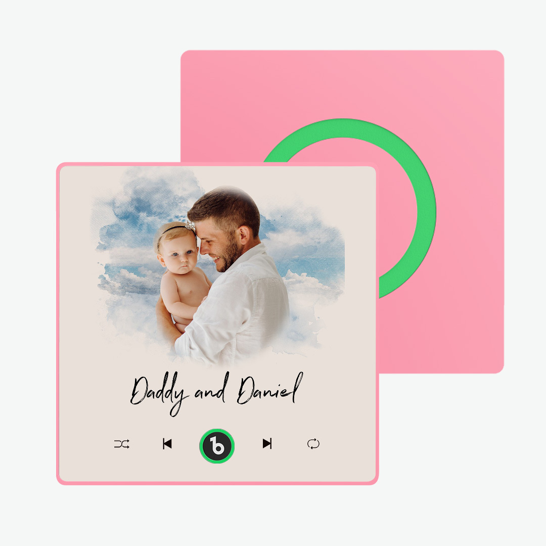 客製化紫水晶色音樂冰箱貼,全新4.0升級版音樂牆貼,無需手機即可播放音樂,多種款式,情侶禮物 - PhotoMoonLampTW