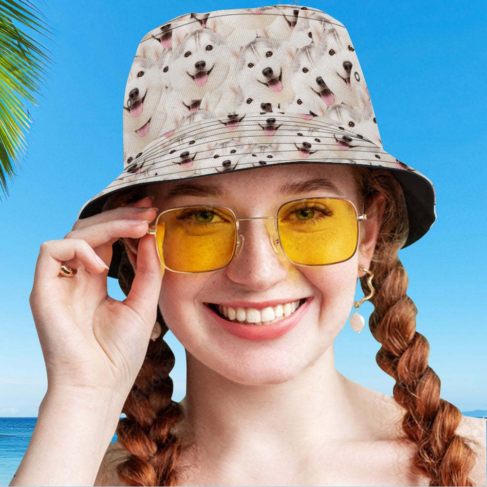Custom Bucket Hat Unisex Face Bucket Hat Personalized Wide Brim Outdoor Summer Cap Hiking Beach Sports Hats