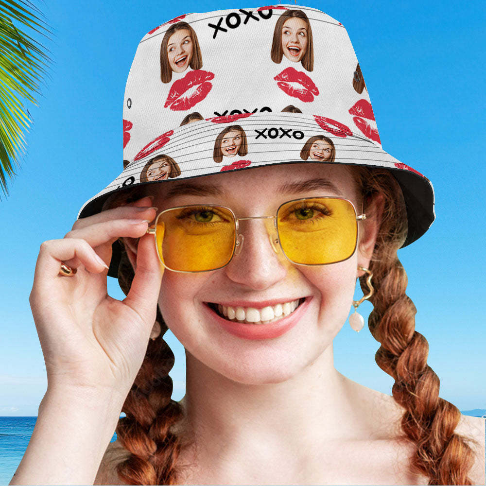 Custom Bucket Hat Unisex Face Bucket Hat Personalized Wide Brim Outdoor Summer Cap Hiking Beach Sports Hats