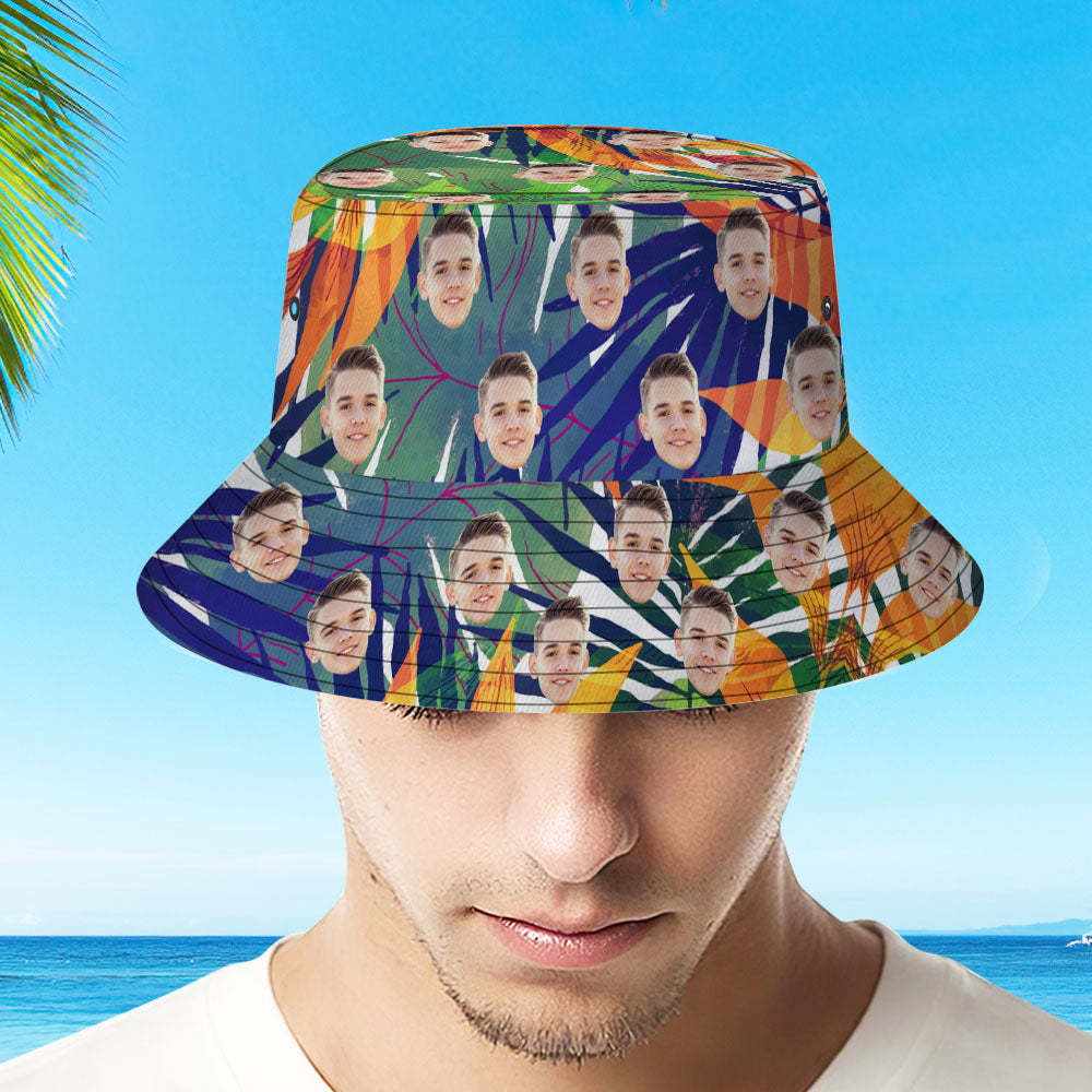 Custom Bucket Hat Unisex Face Bucket Hat Personalized Wide Brim Outdoor Summer Cap Hiking Beach Sports Hats