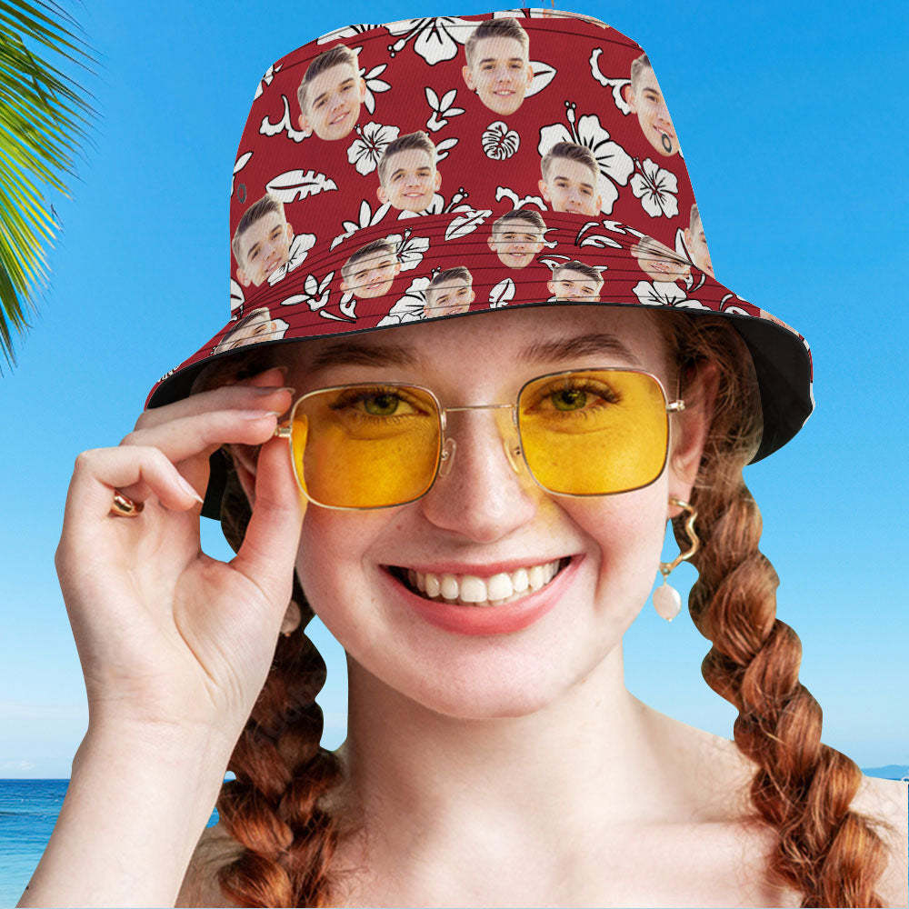 Custom Bucket Hat Unisex Face Bucket Hat Personalized Wide Brim Outdoor Summer Cap Hiking Beach Sports Hats