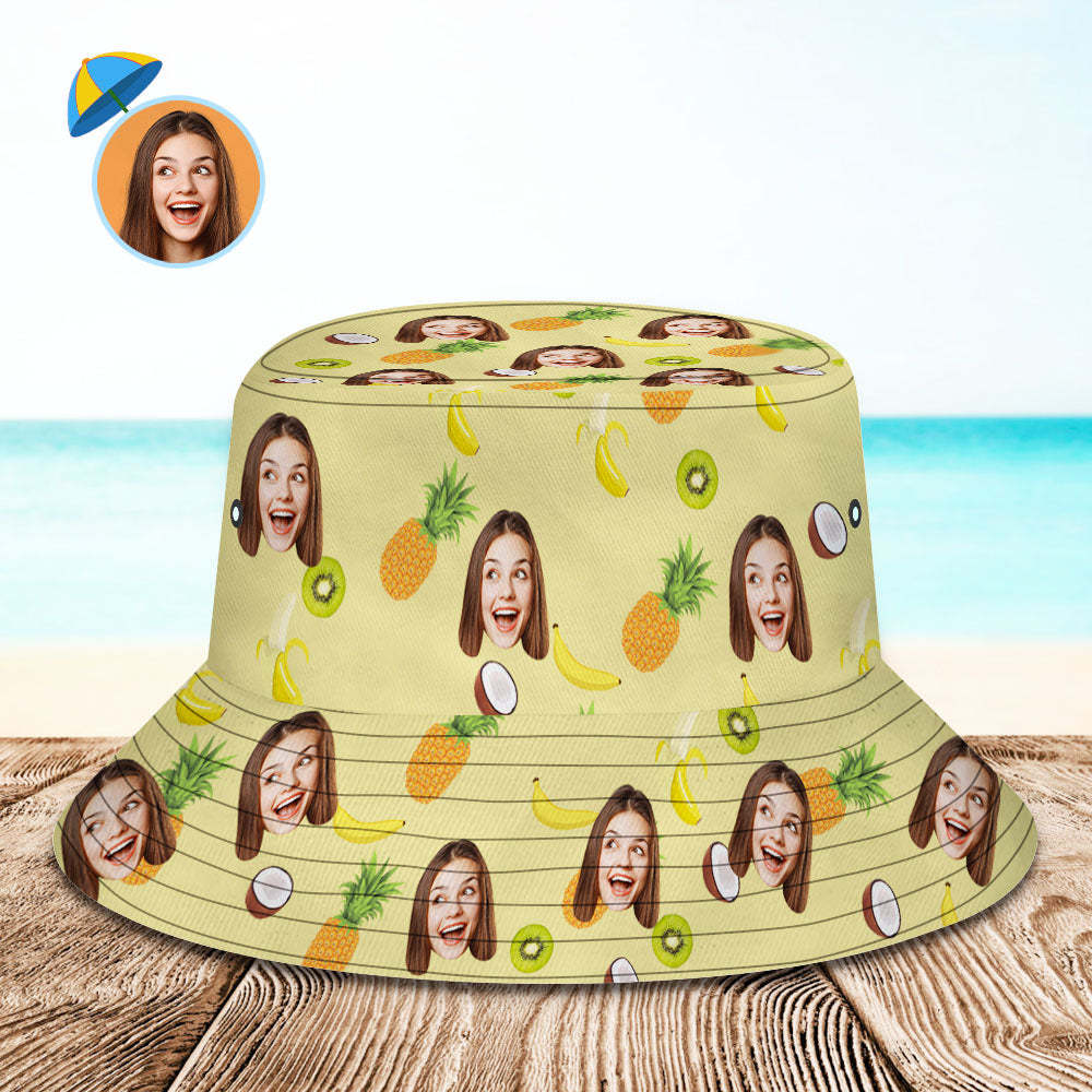 Custom Bucket Hat Unisex Face Bucket Hat Personalized Wide Brim Outdoor Summer Cap Hiking Beach Sports Hats