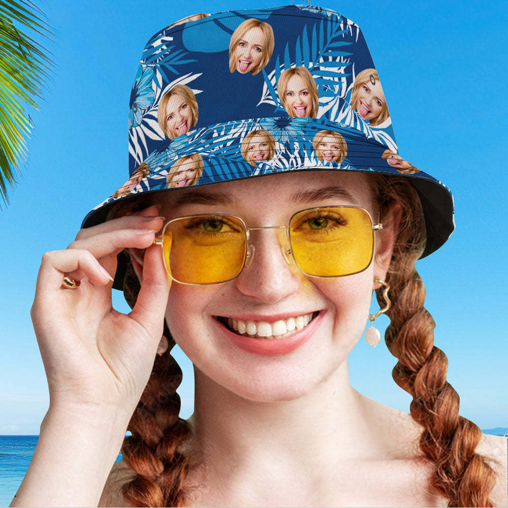 Custom Bucket Hat Unisex Face Bucket Hat Personalized Wide Brim Outdoor Summer Cap Hiking Beach Sports Hats