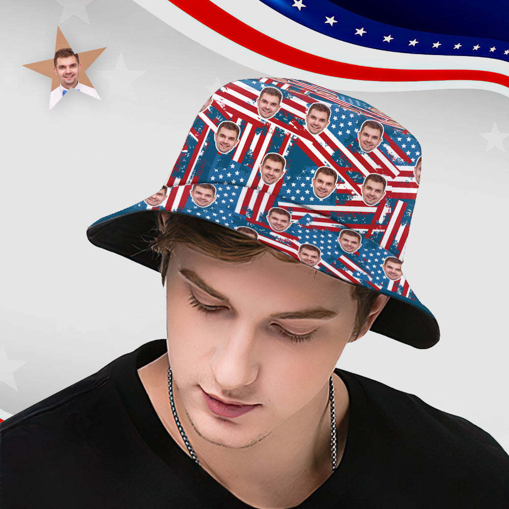 Custom Bucket Hat Unisex Face Bucket Hat Personalized Wide Brim Outdoor Summer Cap Hiking Beach Sports Hats