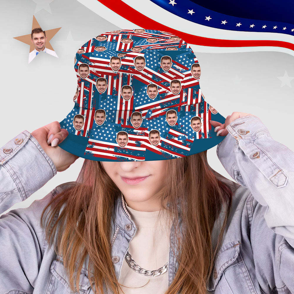 Custom Bucket Hat Unisex Face Bucket Hat Personalized Wide Brim Outdoor Summer Cap Hiking Beach Sports Hats