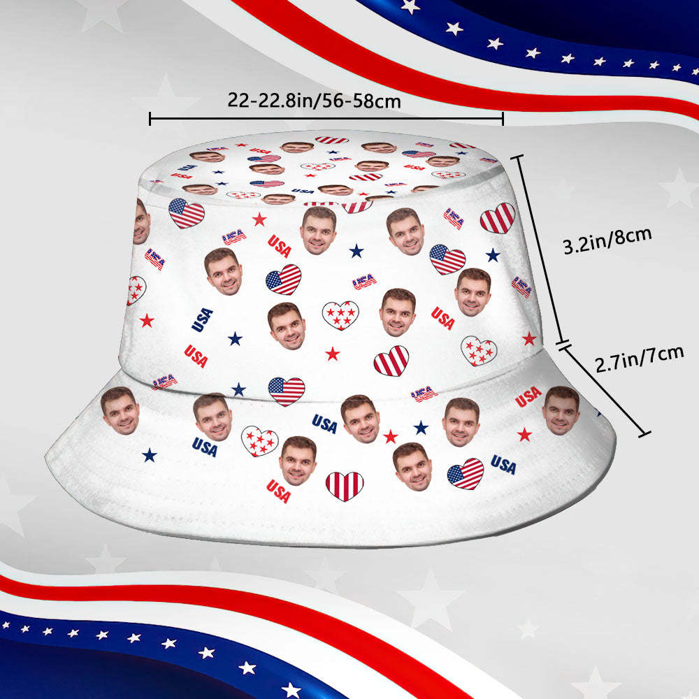 Custom Bucket Hat Unisex Face Bucket Hat Personalized Wide Brim Outdoor Summer Cap Hiking Beach Sports Hats