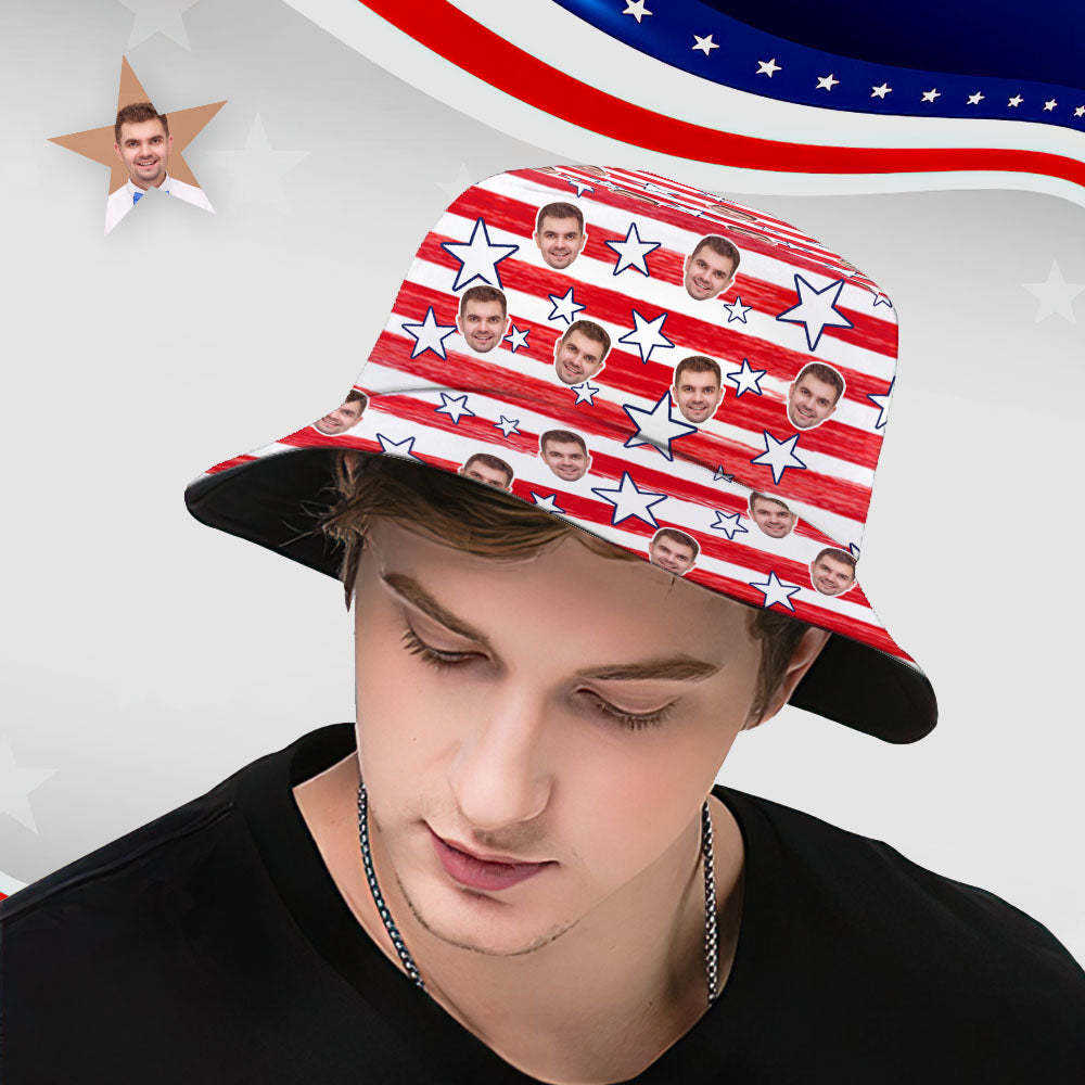 Custom Bucket Hat Unisex Face Bucket Hat Personalized Wide Brim Outdoor Summer Cap Hiking Beach Sports Hats