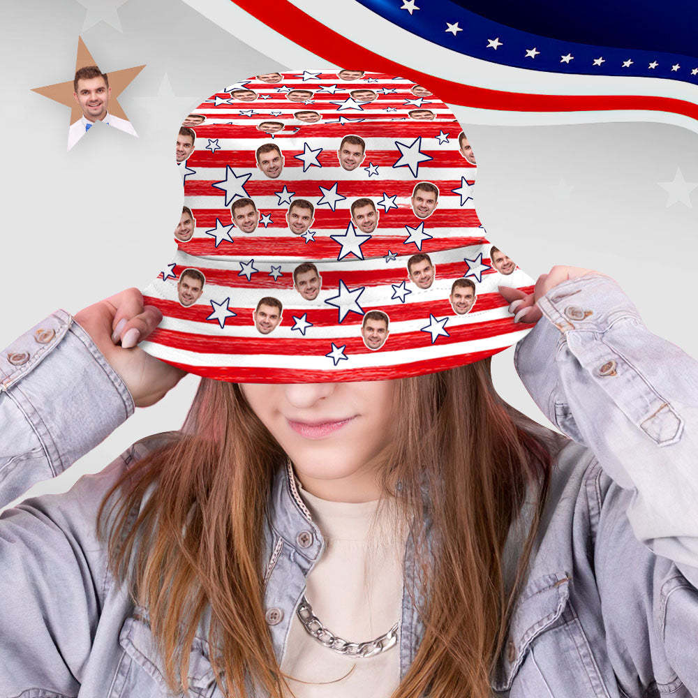 Custom Bucket Hat Unisex Face Bucket Hat Personalized Wide Brim Outdoor Summer Cap Hiking Beach Sports Hats