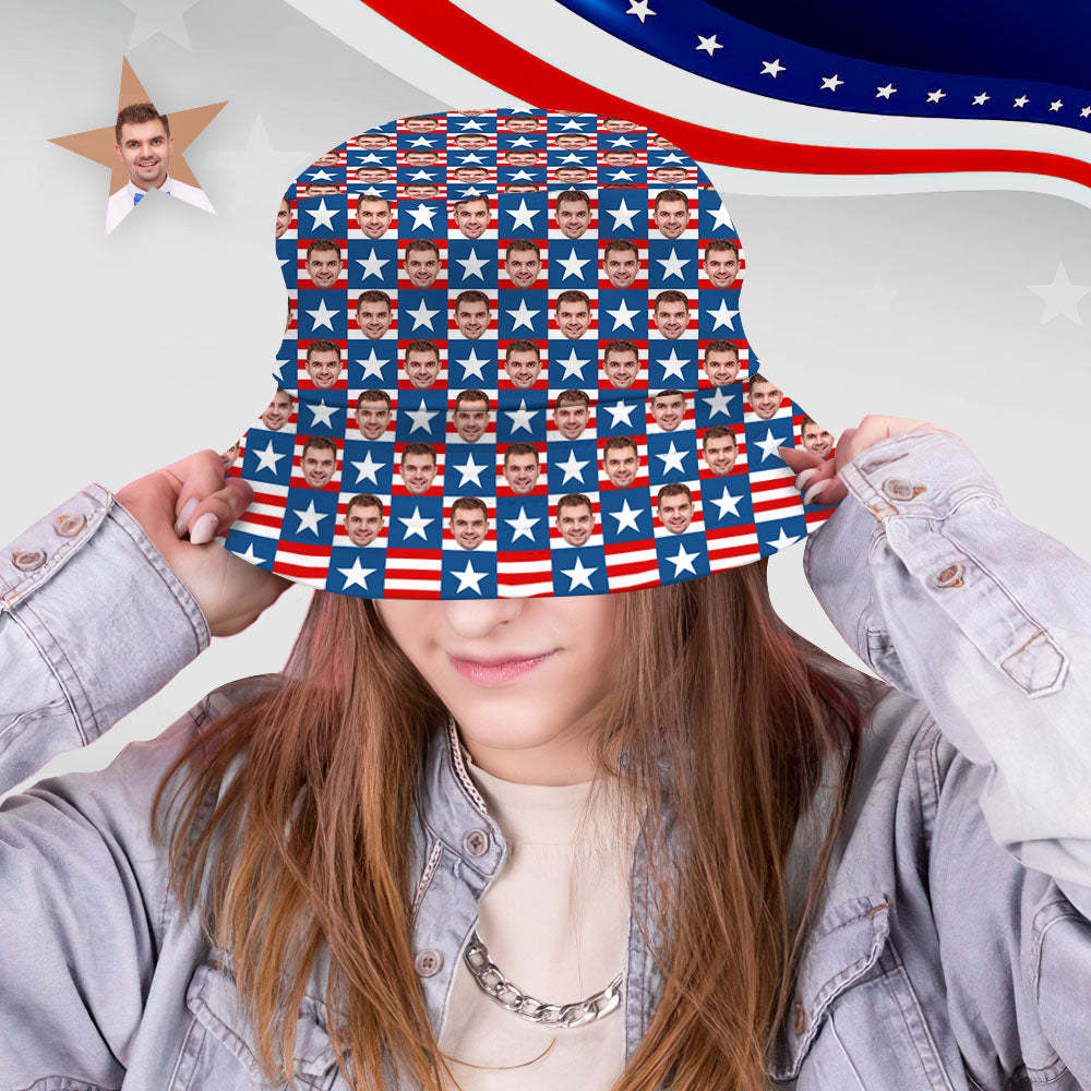 Custom Bucket Hat Unisex Face Bucket Hat Personalized Wide Brim Outdoor Summer Cap Hiking Beach Sports Hats