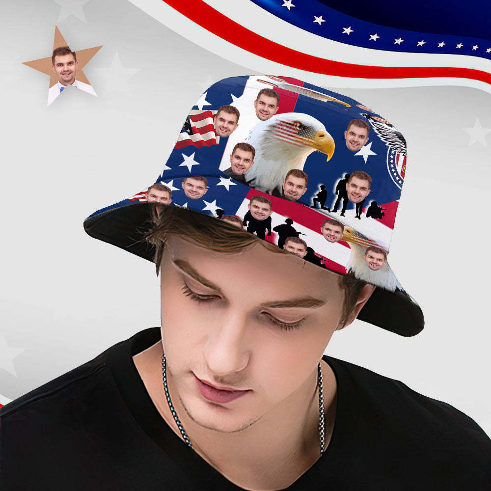 Custom Bucket Hat Unisex Face Bucket Hat Personalized Wide Brim Outdoor Summer Cap Hiking Beach Sports Hats