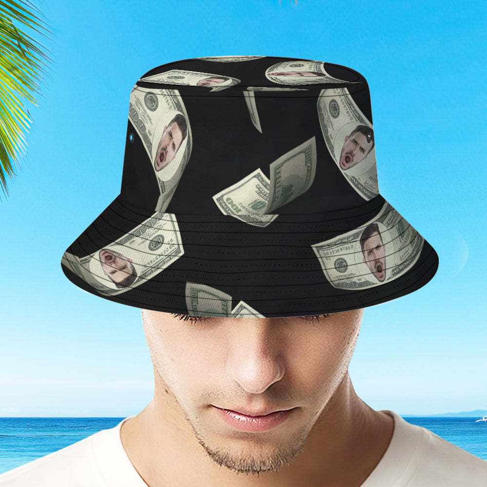 Custom Bucket Hat Unisex Face Bucket Hat Personalized Wide Brim Outdoor Summer Cap Hiking Beach Sports Hats