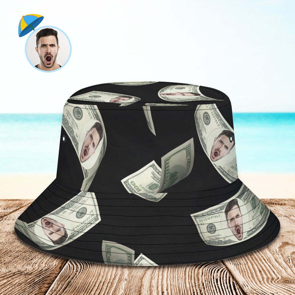 Custom Bucket Hat Unisex Face Bucket Hat Personalized Wide Brim Outdoor Summer Cap Hiking Beach Sports Hats