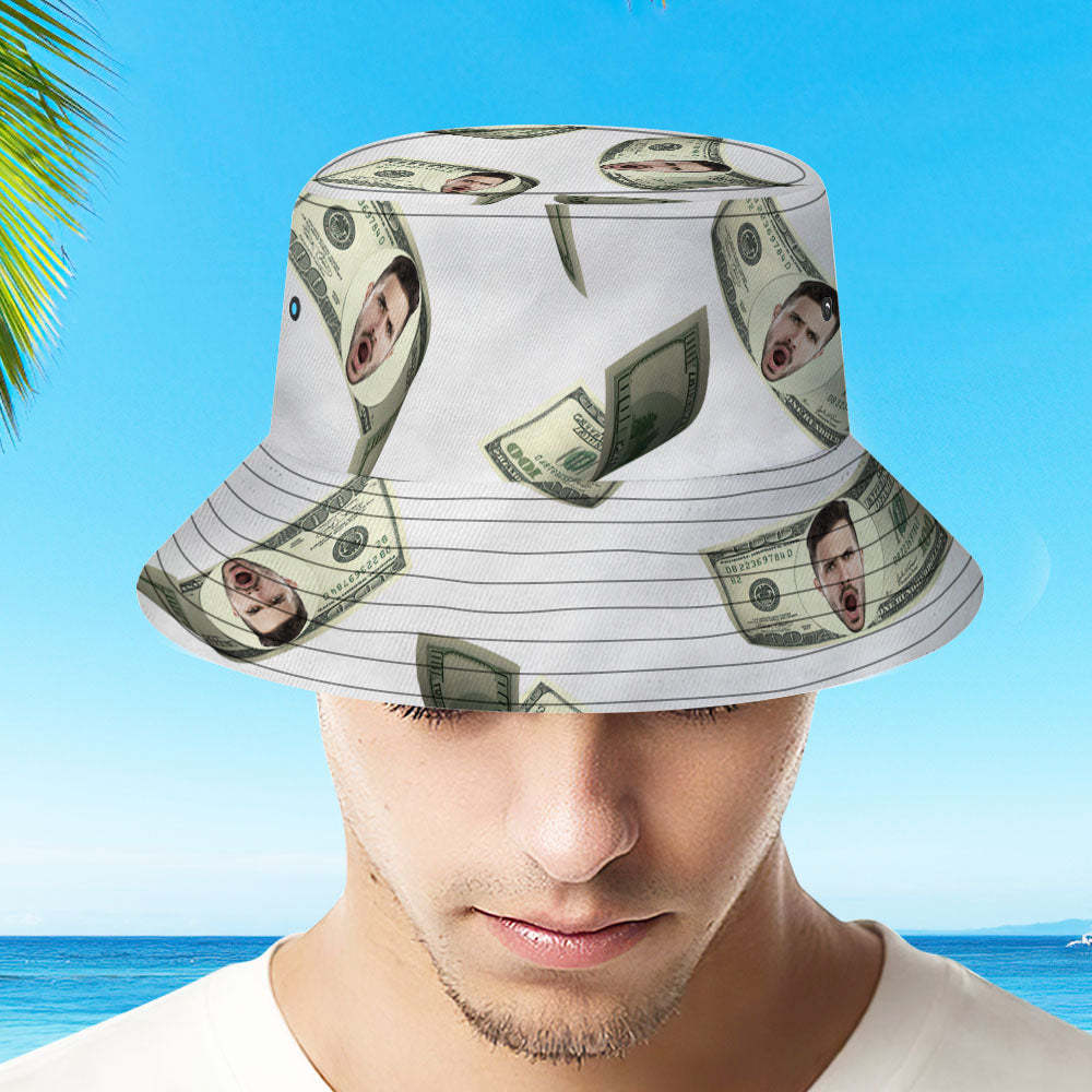 Custom Bucket Hat Unisex Face Bucket Hat Personalized Wide Brim Outdoor Summer Cap Hiking Beach Sports Hats