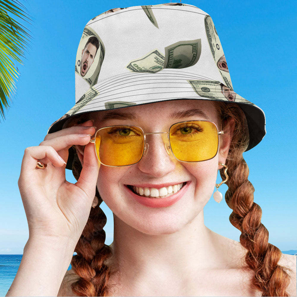 Custom Bucket Hat Unisex Face Bucket Hat Personalized Wide Brim Outdoor Summer Cap Hiking Beach Sports Hats