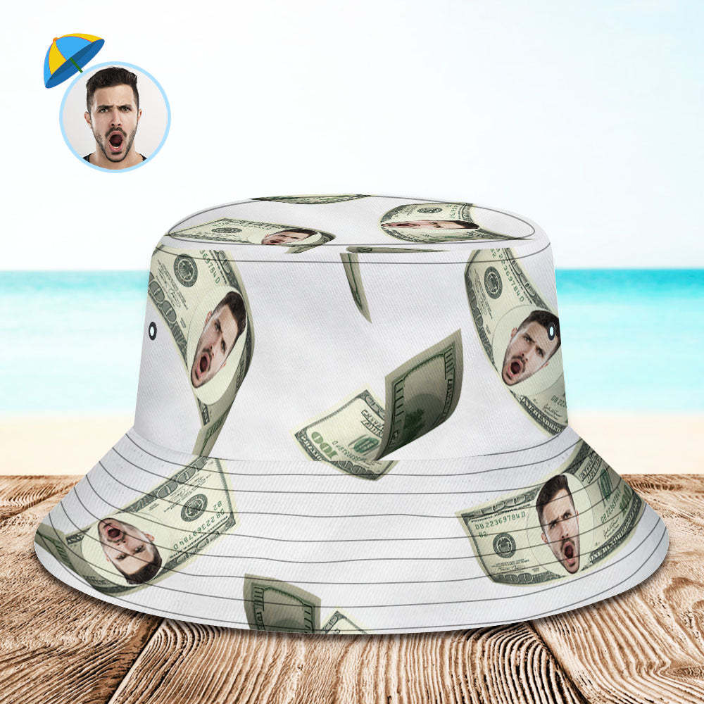 Custom Bucket Hat Unisex Face Bucket Hat Personalized Wide Brim Outdoor Summer Cap Hiking Beach Sports Hats