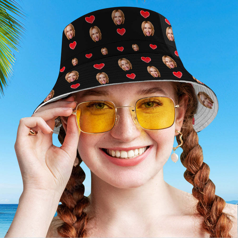定制漁夫帽雙面戴夏季沙灘漁夫帽送給情侶的禮物 - PhotoMoonLampTW