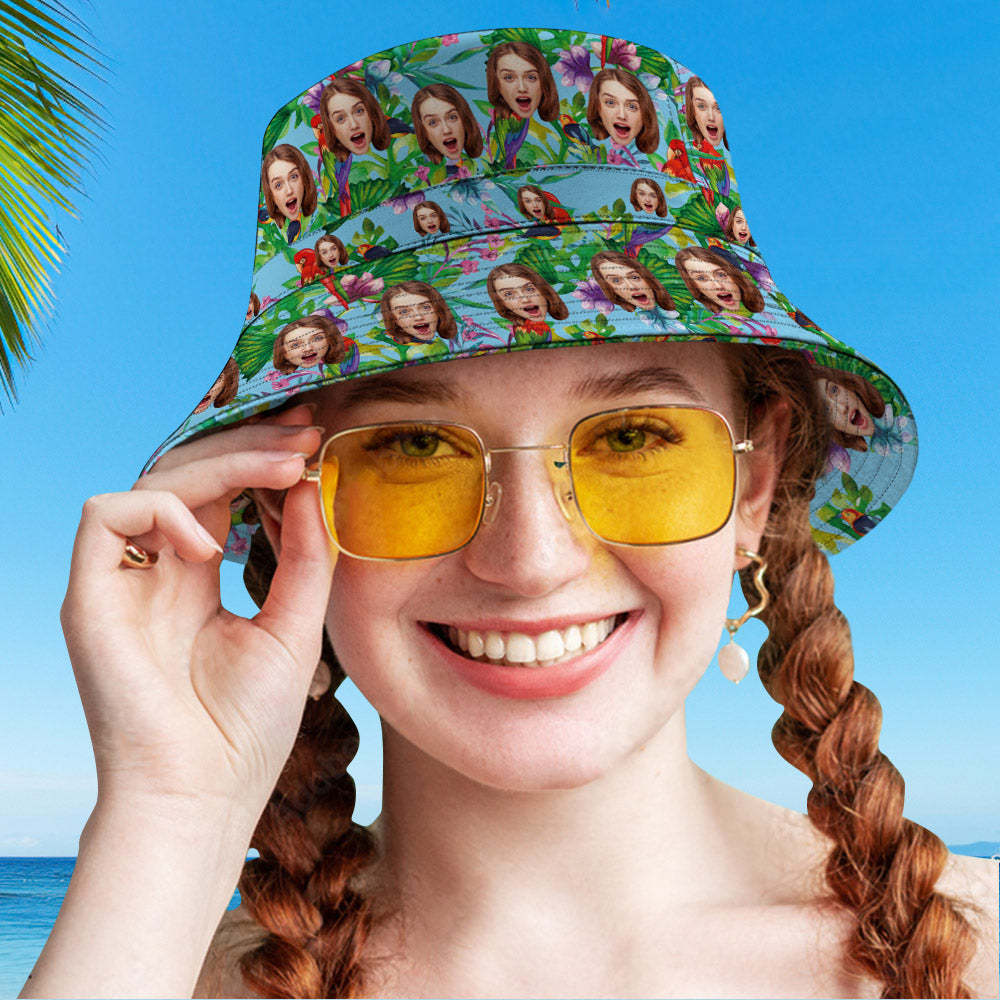 個性化漁夫帽雙面佩戴有趣夏威夷風格漁夫帽 - PhotoMoonLampTW