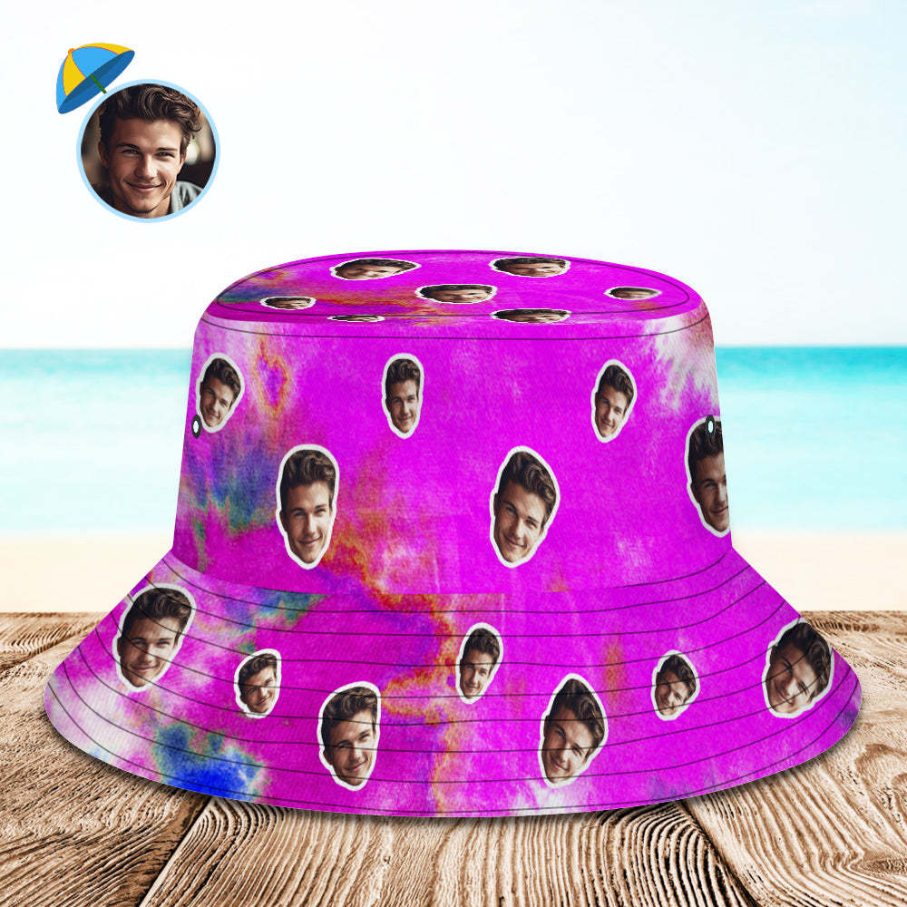Custom Bucket Hat Unisex Face Bucket Hat Personalized Wide Brim Outdoor Summer Cap Hiking Beach Sports Hats