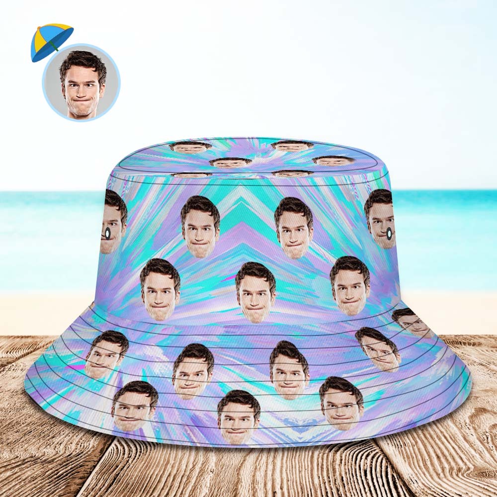 Custom Bucket Hat Unisex Face Bucket Hat Personalized Wide Brim Outdoor Summer Cap Hiking Beach Sports Hats