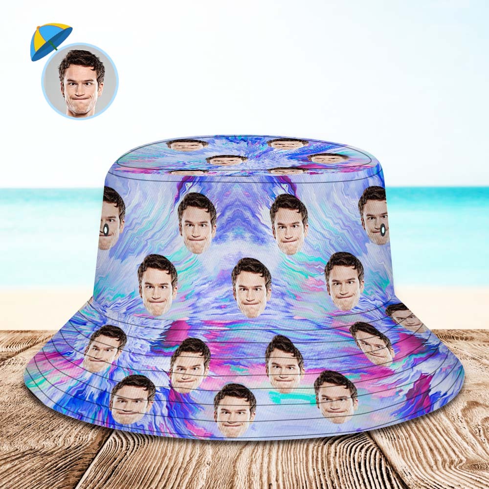 Custom Bucket Hat Unisex Face Bucket Hat Personalized Wide Brim Outdoor Summer Cap Hiking Beach Sports Hats