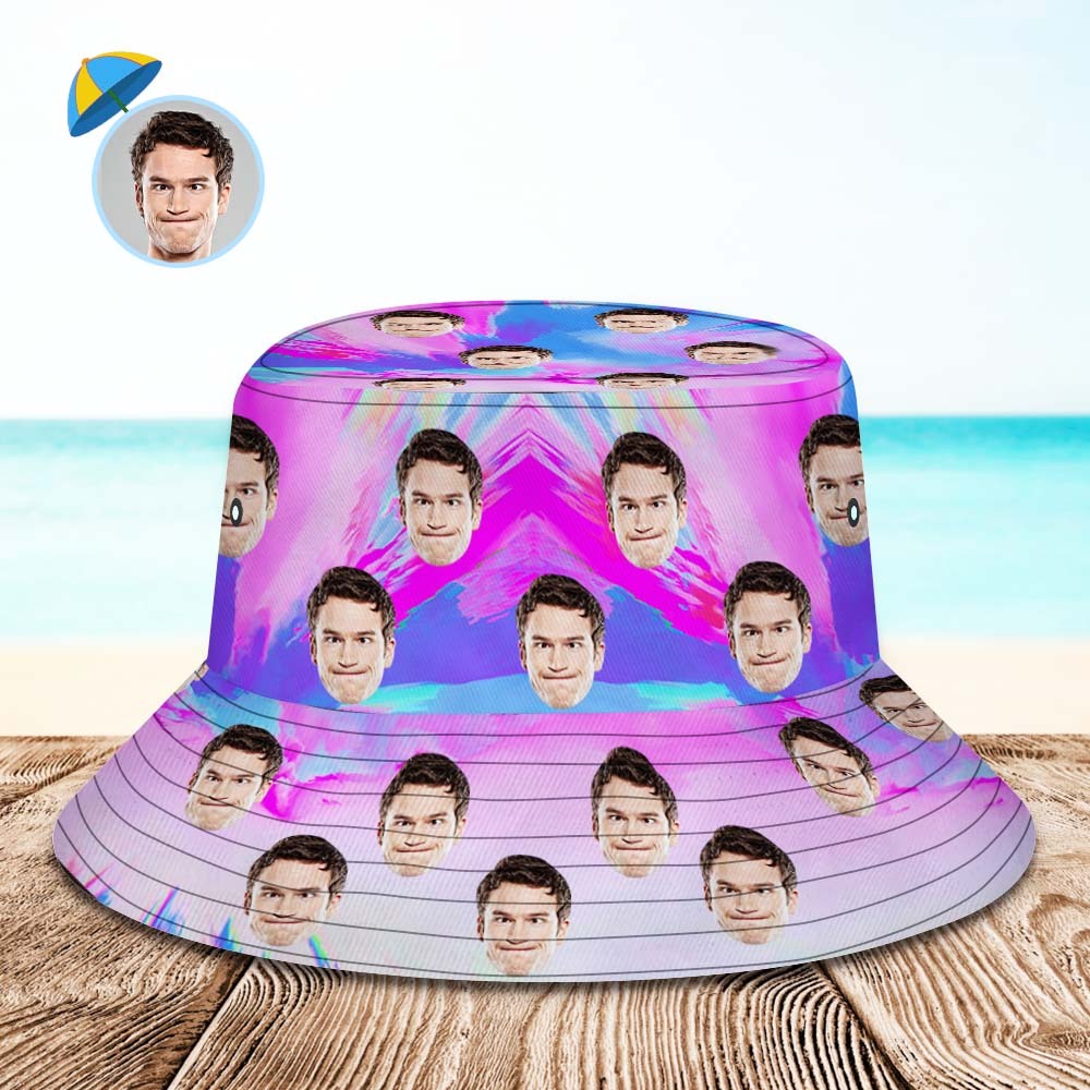 Custom Bucket Hat Unisex Face Bucket Hat Personalized Wide Brim Outdoor Summer Cap Hiking Beach Sports Hats