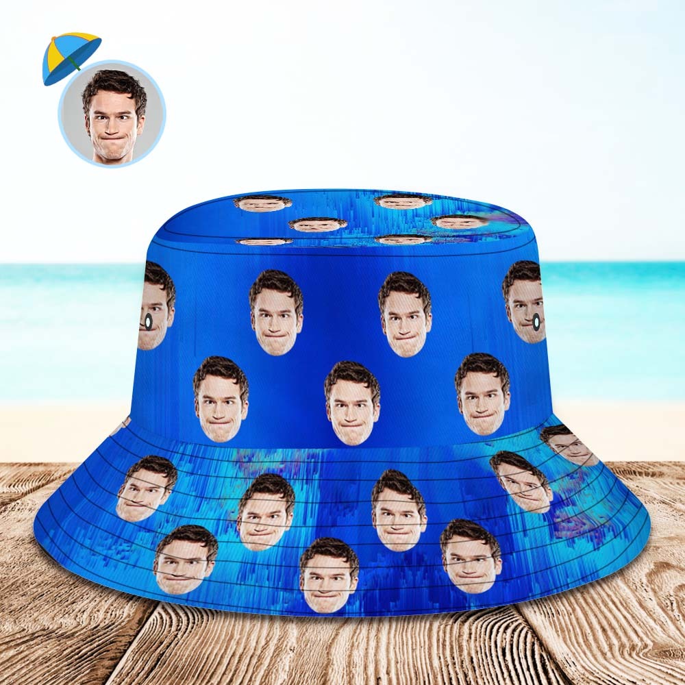 Custom Bucket Hat Unisex Face Bucket Hat Personalized Wide Brim Outdoor Summer Cap Hiking Beach Sports Hats