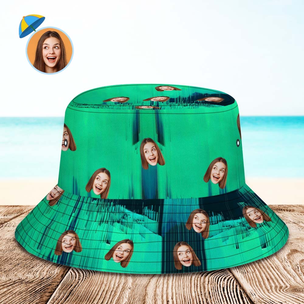 Custom Bucket Hat Unisex Face Bucket Hat Personalized Wide Brim Outdoor Summer Cap Hiking Beach Sports Hats