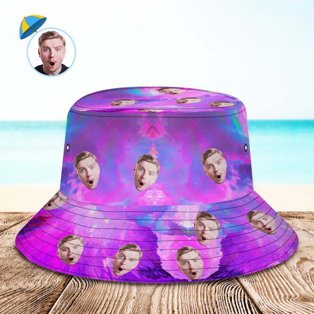Custom Bucket Hat Unisex Face Bucket Hat Personalized Wide Brim Outdoor Summer Cap Hiking Beach Sports Hats