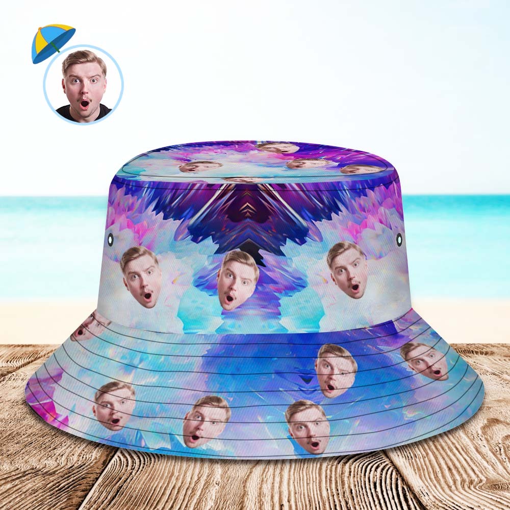 Custom Bucket Hat Unisex Face Bucket Hat Personalized Wide Brim Outdoor Summer Cap Hiking Beach Sports Hats