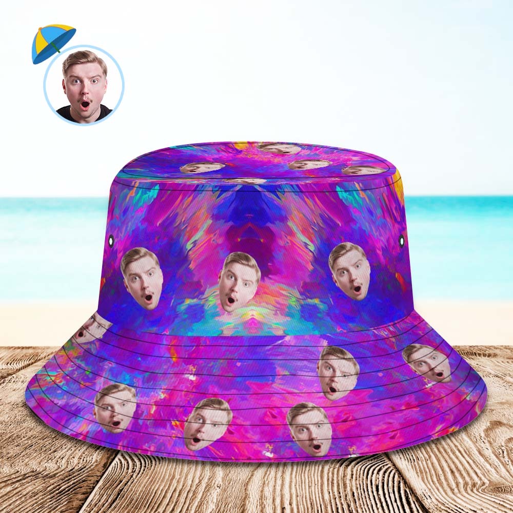 Custom Bucket Hat Unisex Face Bucket Hat Personalized Wide Brim Outdoor Summer Cap Hiking Beach Sports Hats