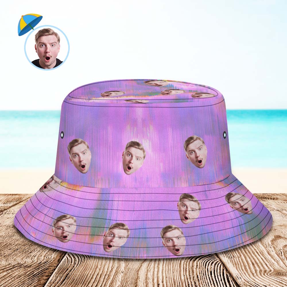Custom Bucket Hat Unisex Face Bucket Hat Personalized Wide Brim Outdoor Summer Cap Hiking Beach Sports Hats