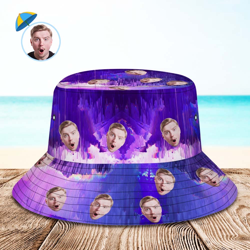 Custom Bucket Hat Unisex Face Bucket Hat Personalized Wide Brim Outdoor Summer Cap Hiking Beach Sports Hats