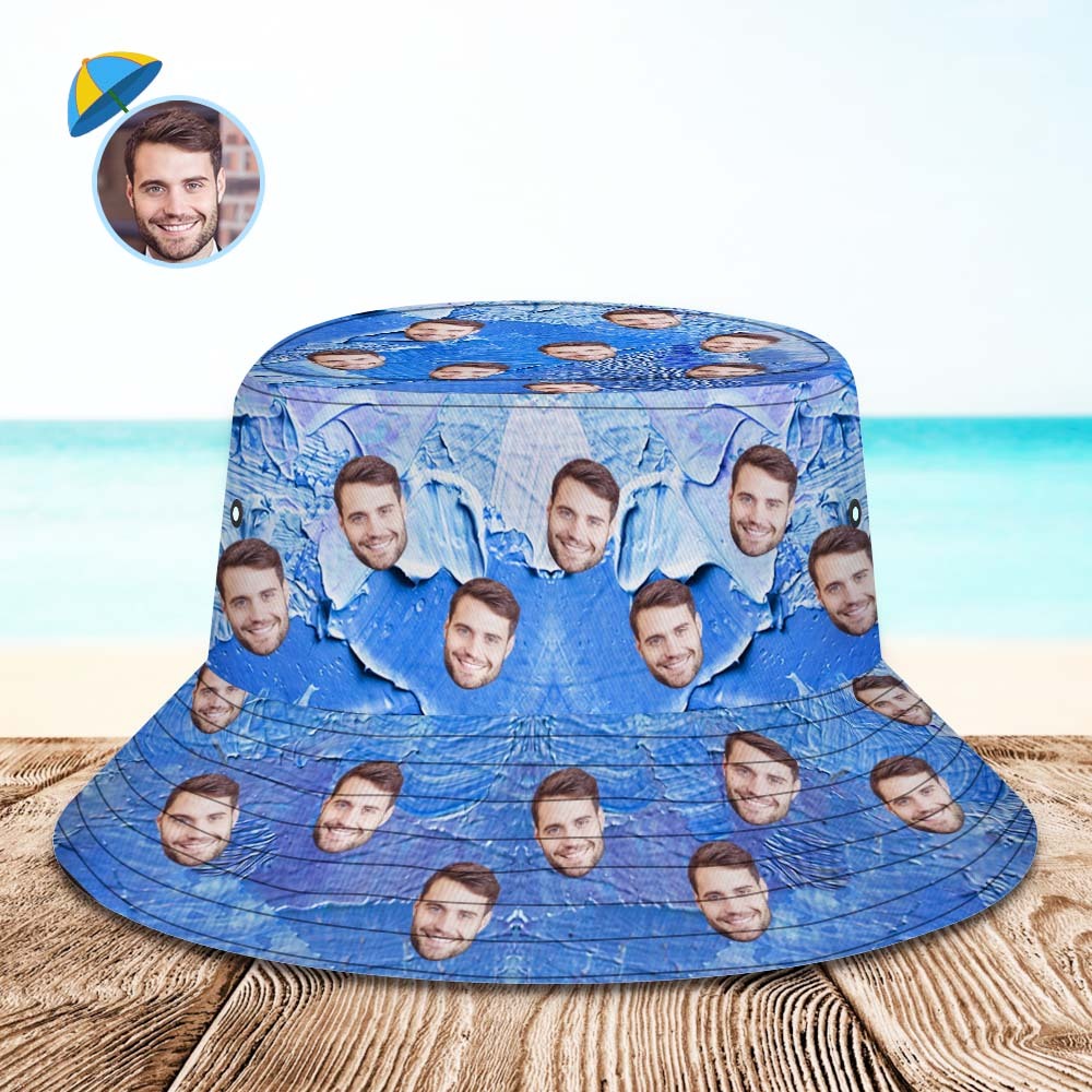 Custom Bucket Hat Unisex Face Bucket Hat Personalized Wide Brim Outdoor Summer Cap Hiking Beach Sports Hats