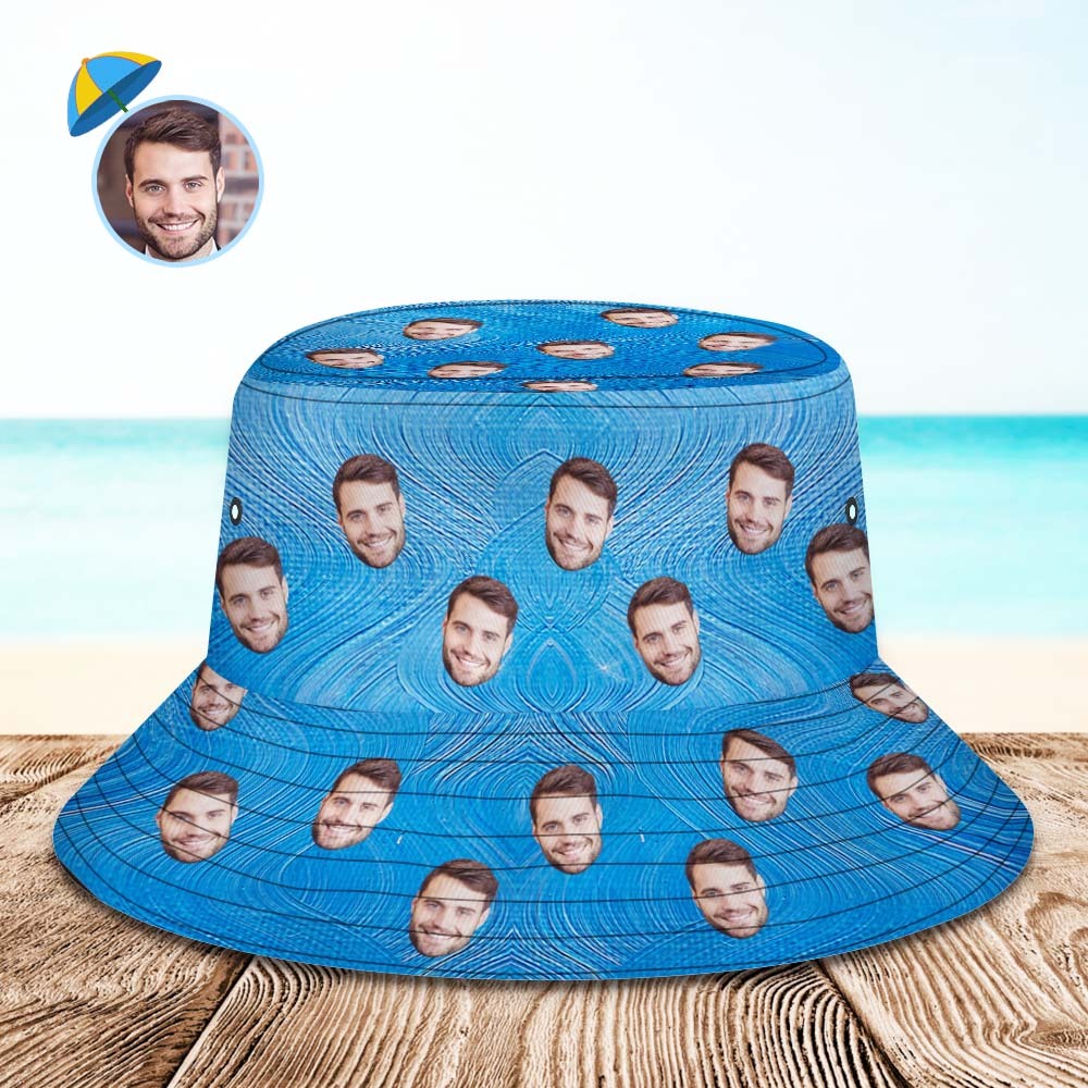 Custom Bucket Hat Unisex Face Bucket Hat Personalized Wide Brim Outdoor Summer Cap Hiking Beach Sports Hats