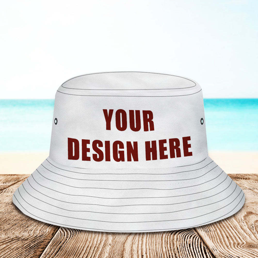 Custom Bucket Hat Unisex Face Bucket Hat Personalized Wide Brim Outdoor Summer Cap Hiking Beach Sports Hats