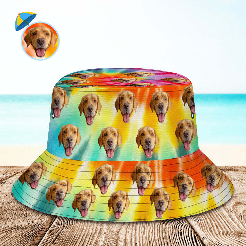Custom Bucket Hat Unisex Face Bucket Hat Personalized Wide Brim Outdoor Summer Cap Hiking Beach Sports Hats