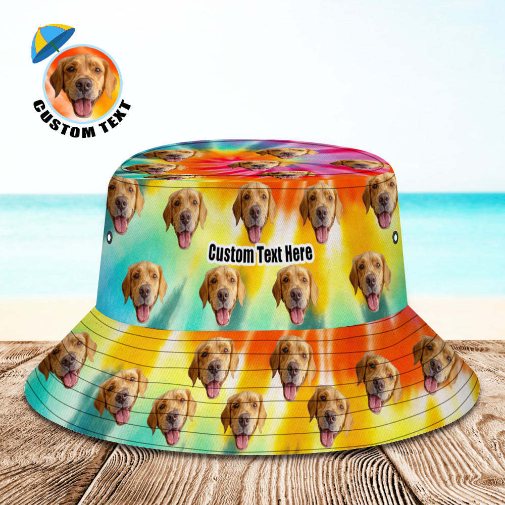 Custom Bucket Hat Unisex Face Bucket Hat Personalized Wide Brim Outdoor Summer Cap Hiking Beach Sports Hats