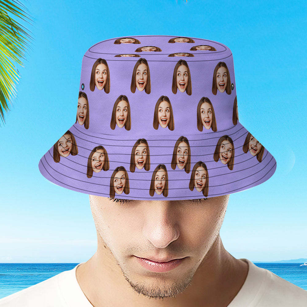 Custom Bucket Hat Unisex Face Bucket Hat Personalized Wide Brim Outdoor Summer Cap Hiking Beach Sports Hats