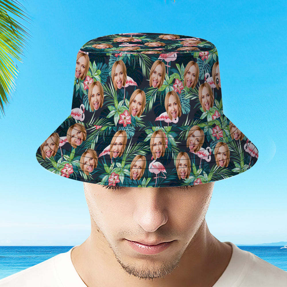 Custom Bucket Hat Unisex Face Bucket Hat Personalized Wide Brim Outdoor Summer Cap Hiking Beach Sports Hats