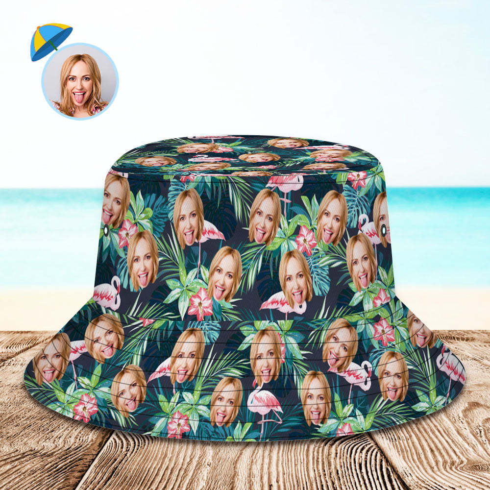 Custom Bucket Hat Unisex Face Bucket Hat Personalized Wide Brim Outdoor Summer Cap Hiking Beach Sports Hats