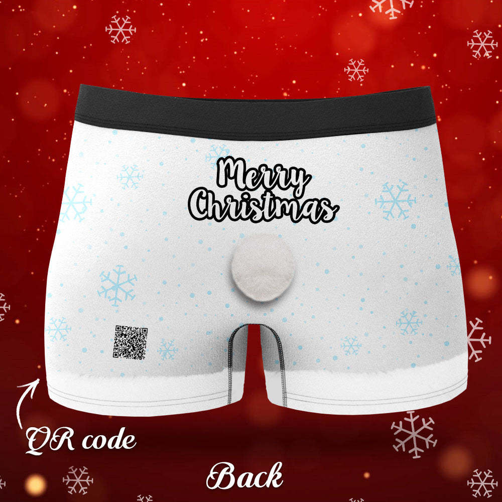客製化臉部男士聖誕內衣臉部平角內褲聖誕禮物 Ar 視野禮物 - PhotoMoonLampTW