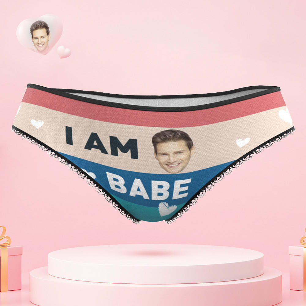 客製化 Face My Babe 情侶內衣 設計您自己的個人化內衣 情人節禮物 - PhotoMoonLampTW